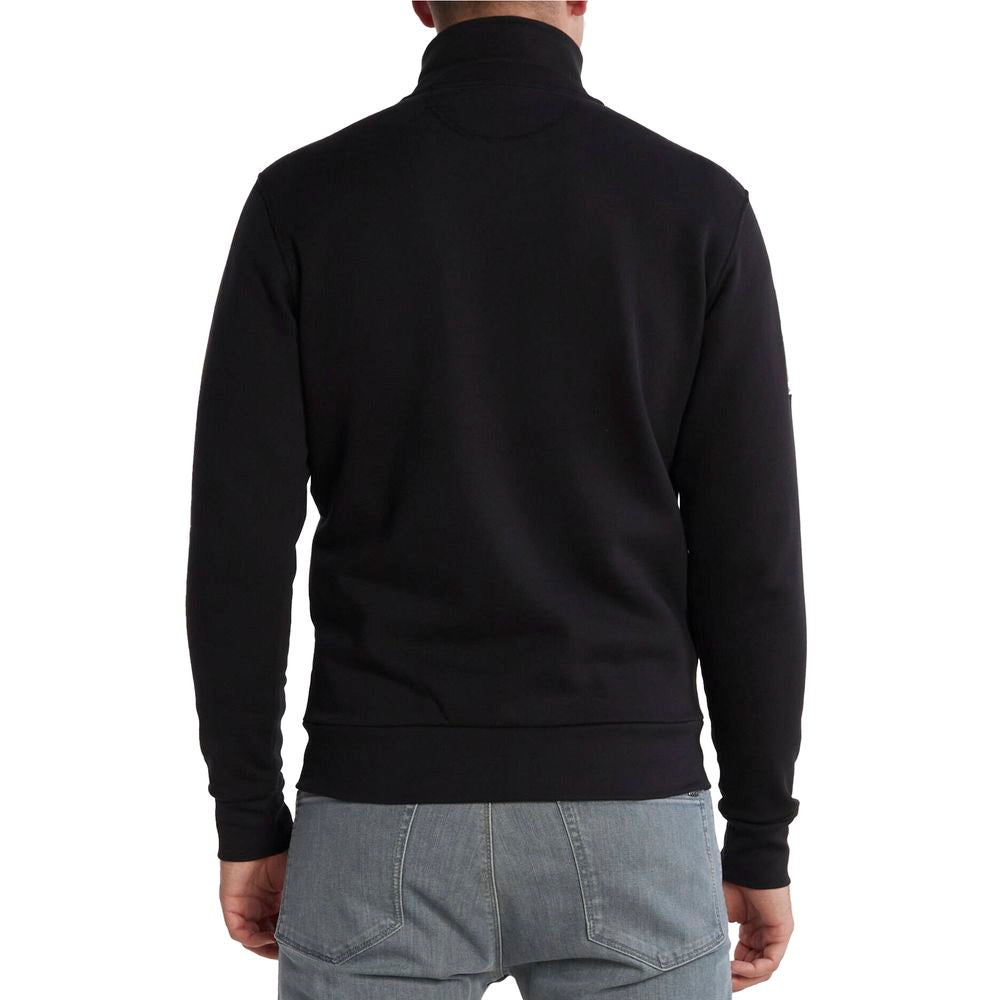 La Martina Black Cotton Sweater La Martina