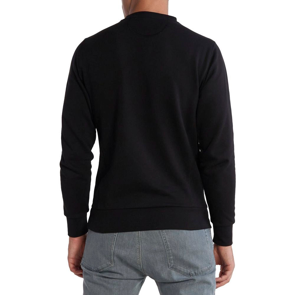 La Martina Black Cotton Sweater La Martina