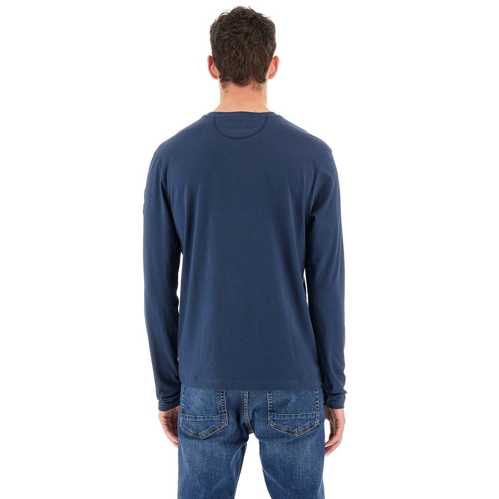 La Martina Blue Cotton T-Shirt La Martina