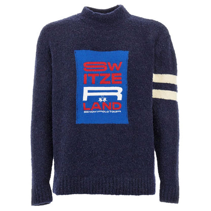 La Martina Blue Polyamide Sweater La Martina