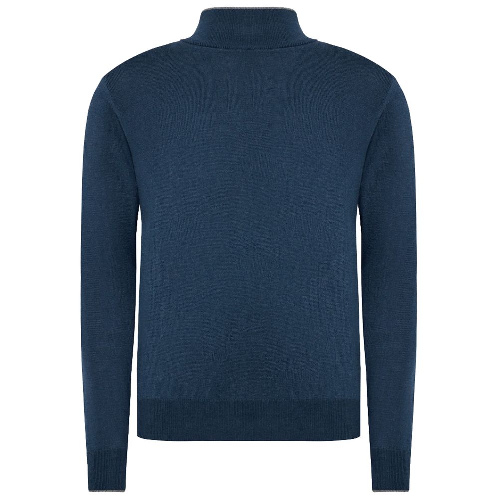 La Martina Blue Acrylic Sweater La Martina