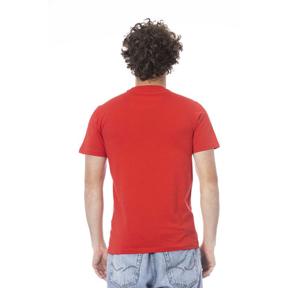 Cavalli Class Red Cotton Men T-Shirt Cavalli Class