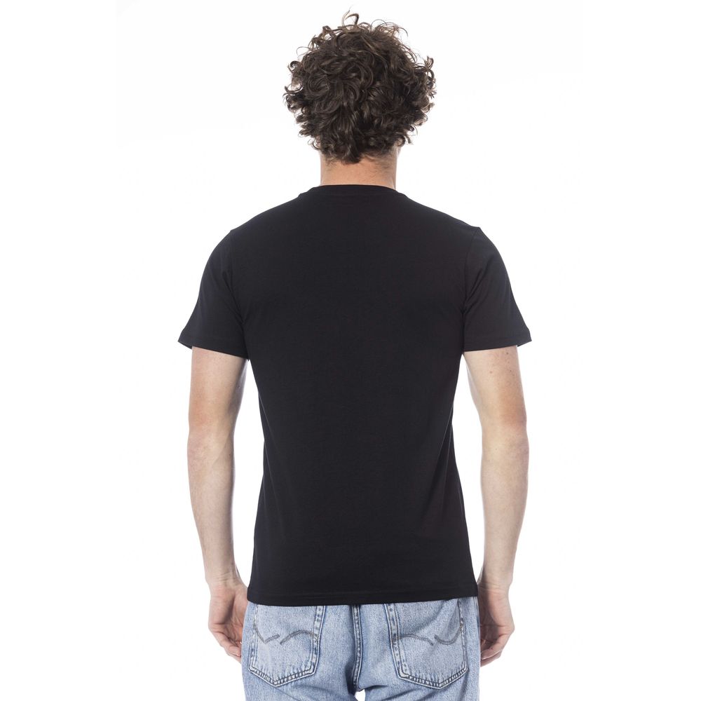 Cavalli Class Black Cotton Men T-Shirt Cavalli Class