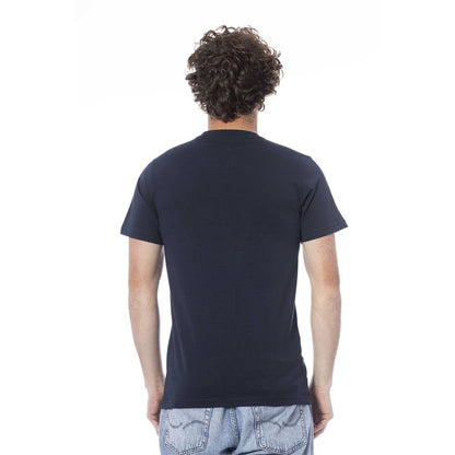 Cavalli Class Blue Cotton Men T-Shirt Cavalli Class