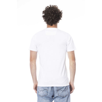 Cavalli Class White Cotton Men T-Shirt Cavalli Class