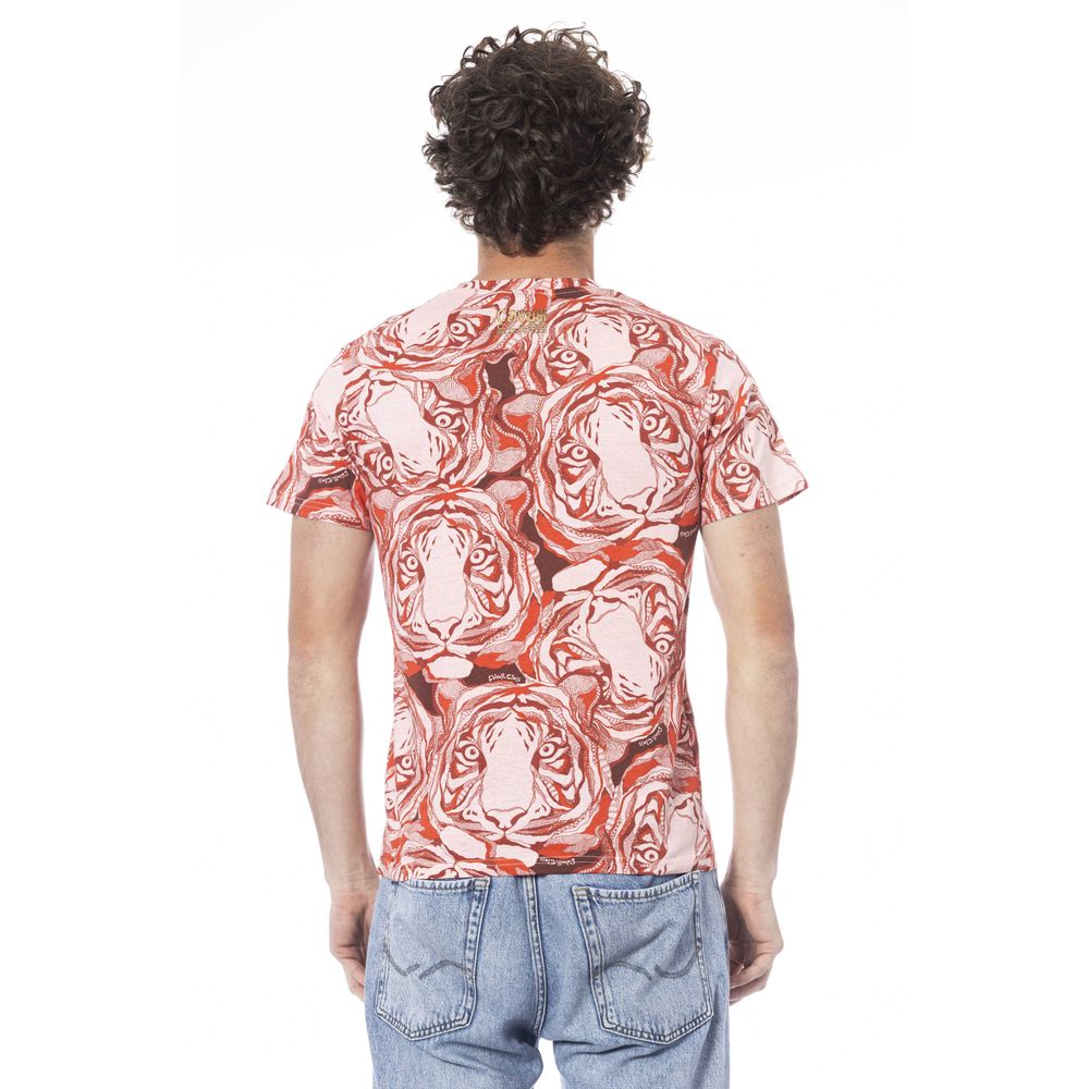 Cavalli Class Red Cotton Men T-Shirt Cavalli Class