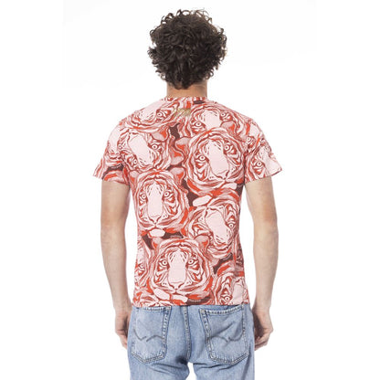 Cavalli Class Red Cotton Men T-Shirt Cavalli Class