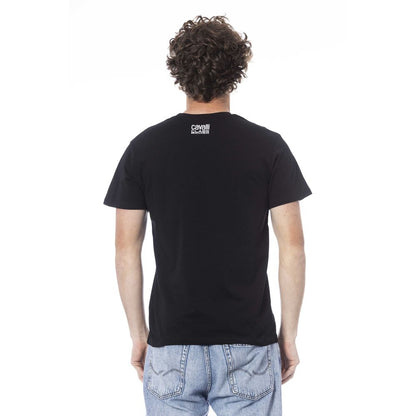 Cavalli Class Black Cotton Men T-Shirt Cavalli Class