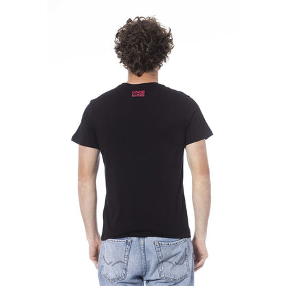 Cavalli Class Black Cotton Men T-Shirt Cavalli Class