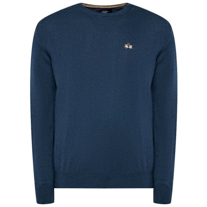 La Martina Light Blue Cotton Sweater La Martina