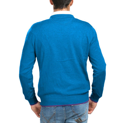 La Martina Light Blue Acrylic Sweater La Martina