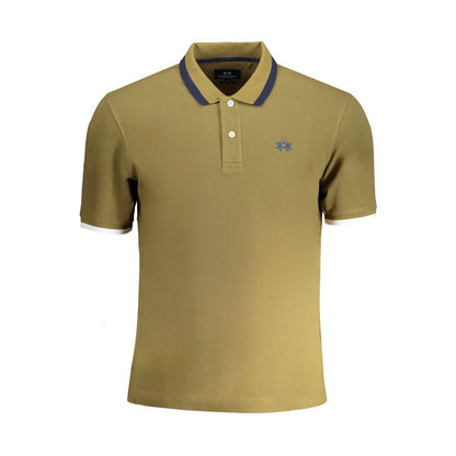 La Martina Green Cotton Polo Shirt La Martina