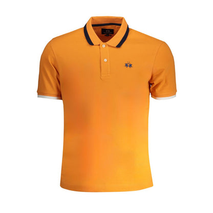 La Martina Orange Cotton Polo Shirt La Martina