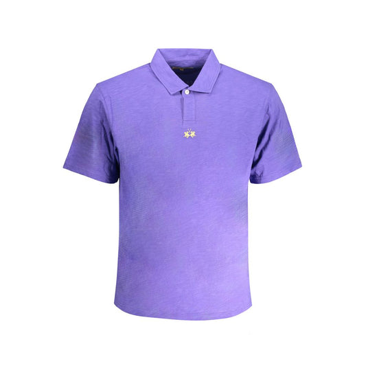 La Martina Purple Cotton Polo Shirt La Martina