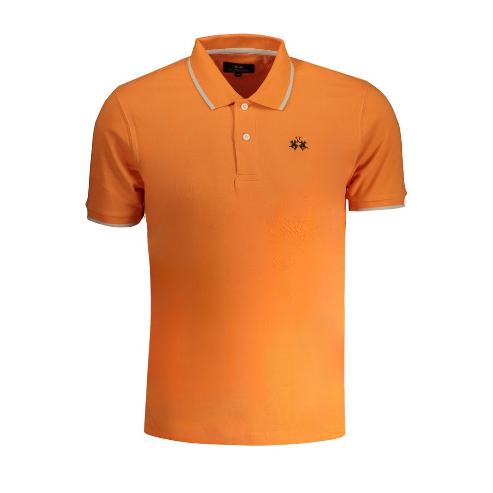 La Martina Orange Cotton Polo Shirt La Martina