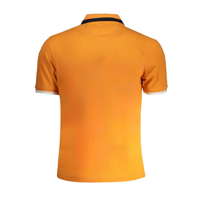 La Martina Orange Cotton Polo Shirt La Martina