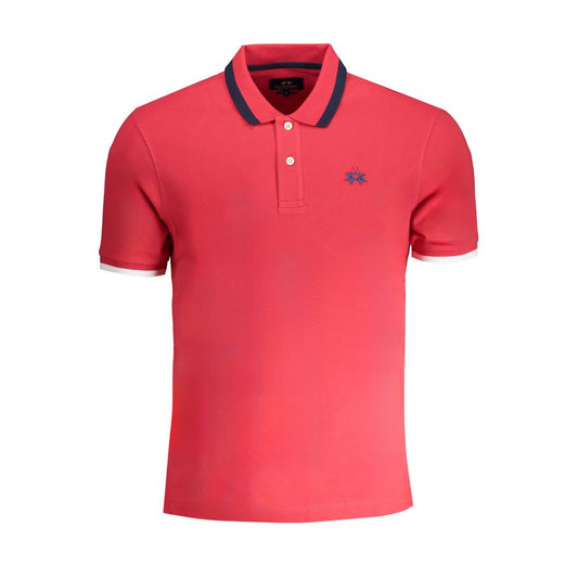 La Martina Red Cotton Polo Shirt La Martina