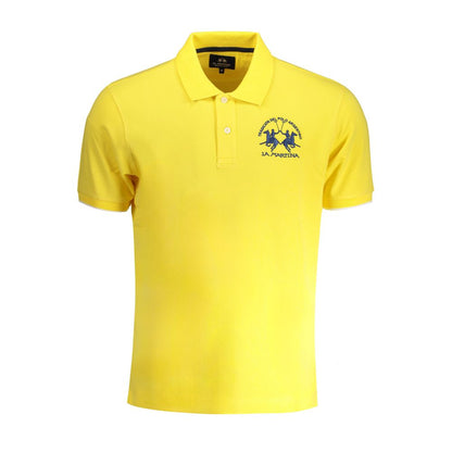 La Martina Yellow Cotton Polo Shirt La Martina