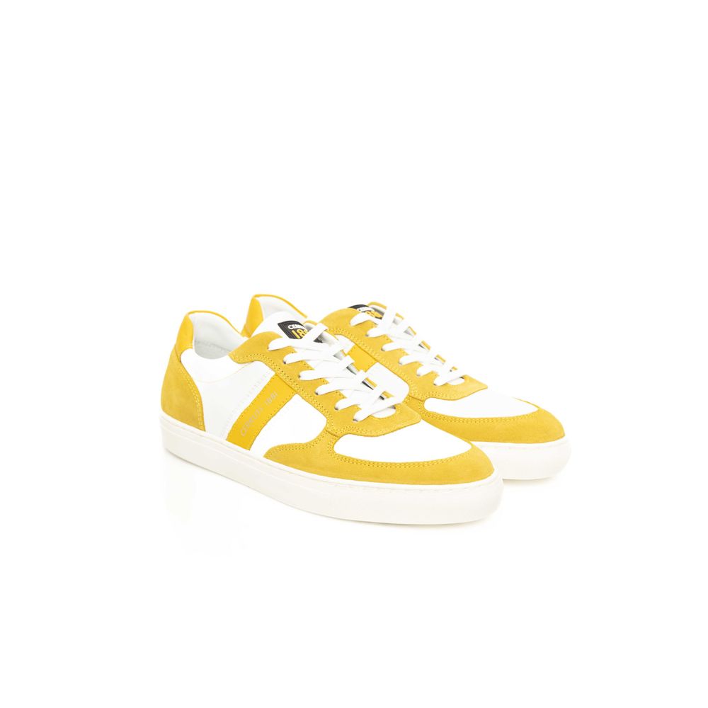 Cerruti 1881 Yellow Leather Men Sneaker Cerruti 1881