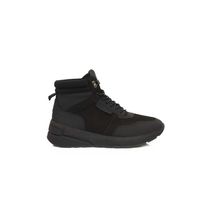 Cerruti 1881 Black Leather Men Sneaker Cerruti 1881