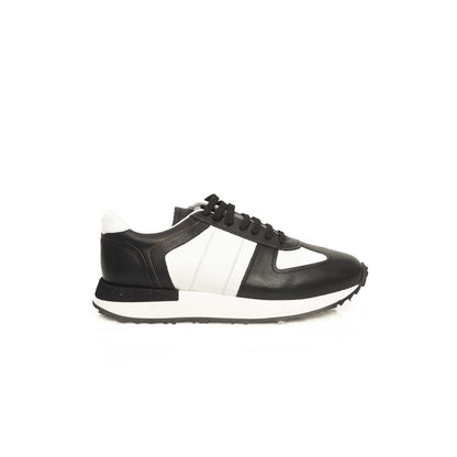 Cerruti 1881 Black Leather Men Sneaker Cerruti 1881