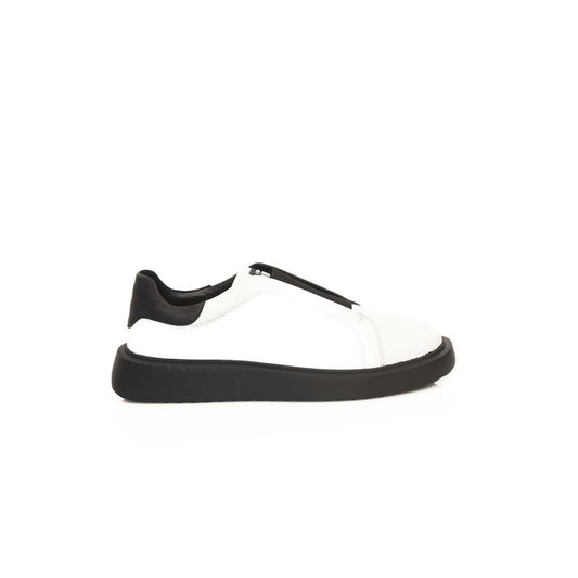 Cerruti 1881 White Calf Leather Men Sneaker Cerruti 1881