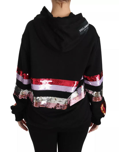 Dolce & Gabbana DG Sequined Hooded Pullover Sweater Dolce & Gabbana