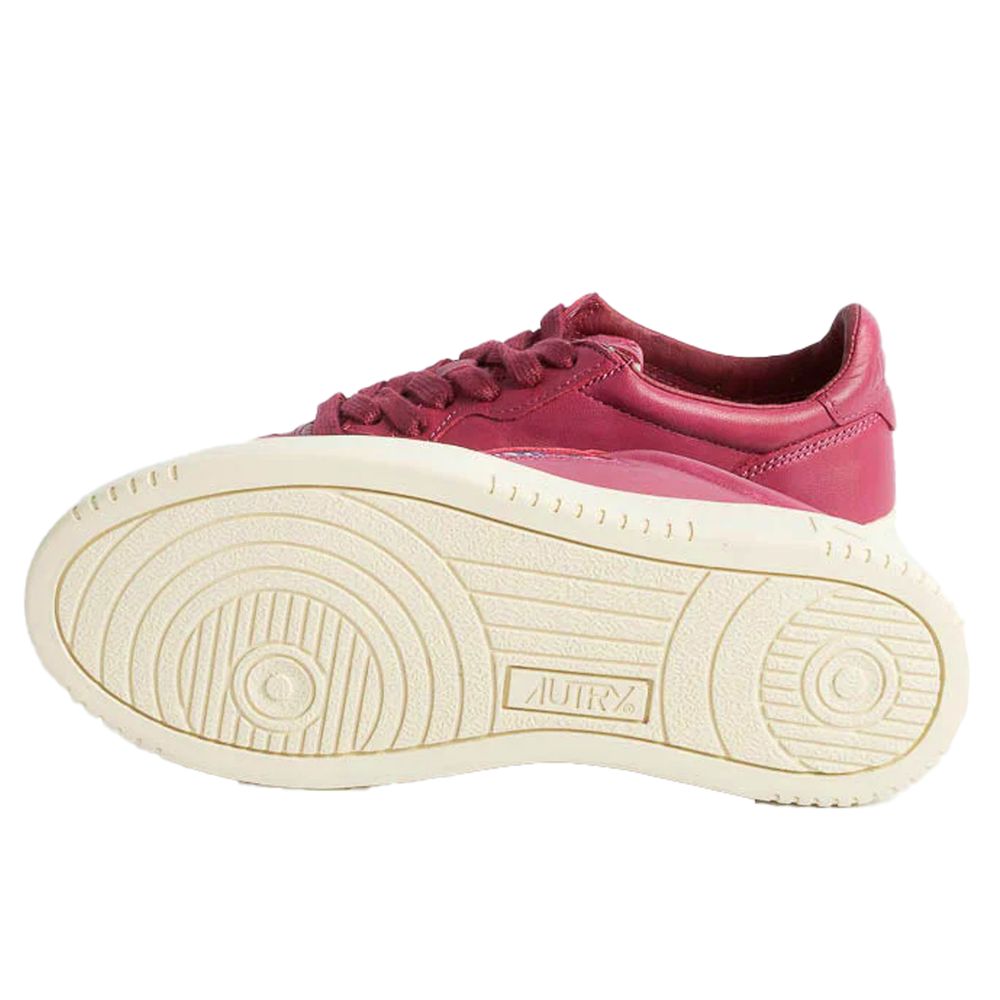 Autry Fuchsia Leather Di Capra Sneaker Autry