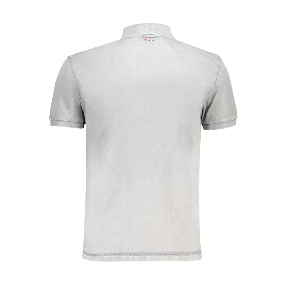 Napapijri Gray Cotton Polo Shirt Napapijri