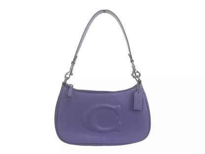 COACH Teri Smooth Leather Crossbody Bag Purse Purple COACH