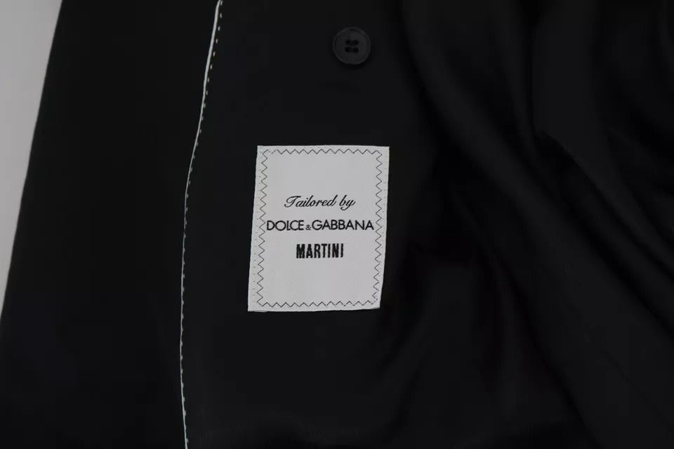 Dolce & Gabbana Black Slim Jacket Coat MARTINI Blazer Dolce & Gabbana