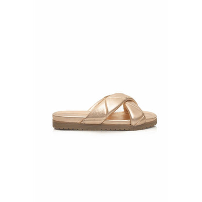 Cerruti 1881 Beige Sheepskin Women Sandal Cerruti 1881