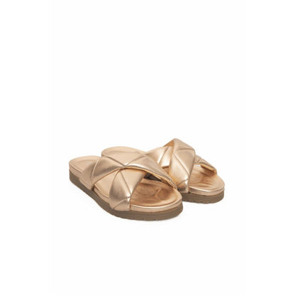 Cerruti 1881 Beige Sheepskin Women Sandal Cerruti 1881