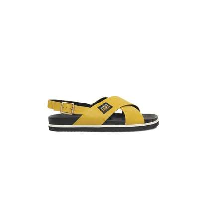 Cerruti 1881 Yellow Leather Women Sandal Cerruti 1881