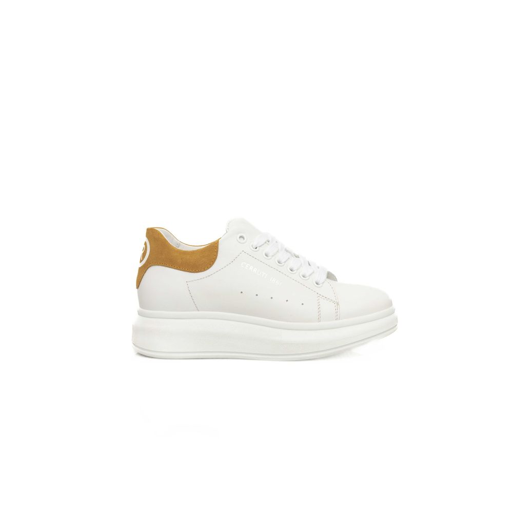 Cerruti 1881 White Leather Women Sneaker Cerruti 1881