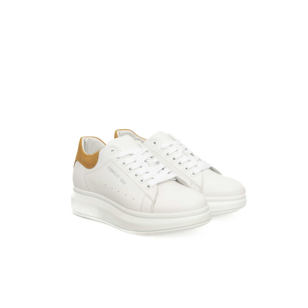 Cerruti 1881 White Leather Women Sneaker Cerruti 1881