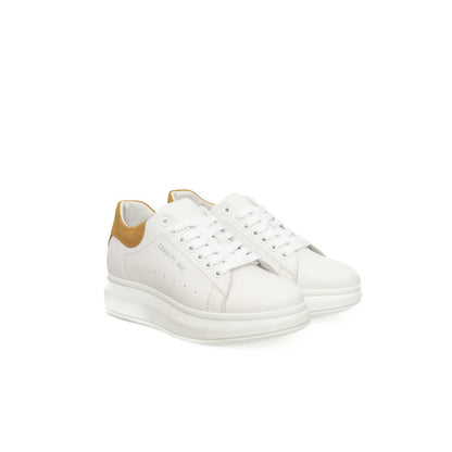 Cerruti 1881 White Leather Women Sneaker Cerruti 1881