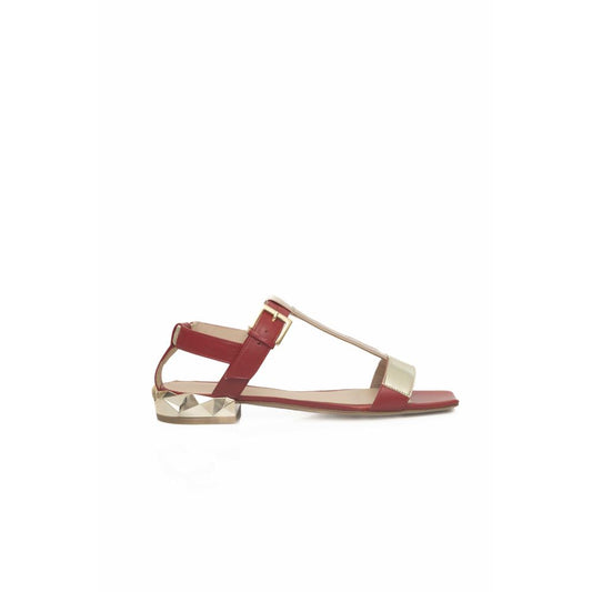 Cerruti 1881 Red Goat Leather Women Sandal Cerruti 1881