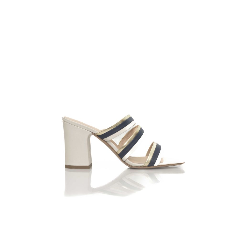 Cerruti 1881 White Goat Leather Women Sandal Cerruti 1881