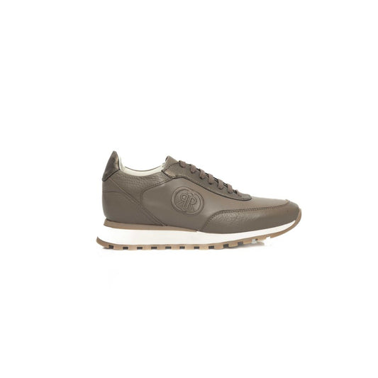 Cerruti 1881 Beige Leather Women Sneaker Cerruti 1881