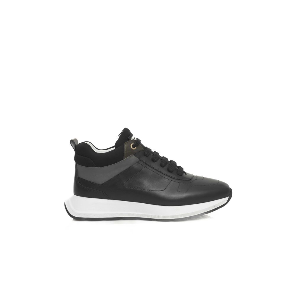 Cerruti 1881 Black Leather Women Sneaker Cerruti 1881