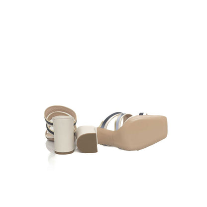 Cerruti 1881 White Goat Leather Women Sandal Cerruti 1881