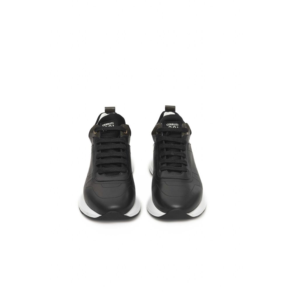 Cerruti 1881 Black Leather Women Sneaker Cerruti 1881