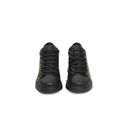 Cerruti 1881 Black Leather Women Sneaker Cerruti 1881