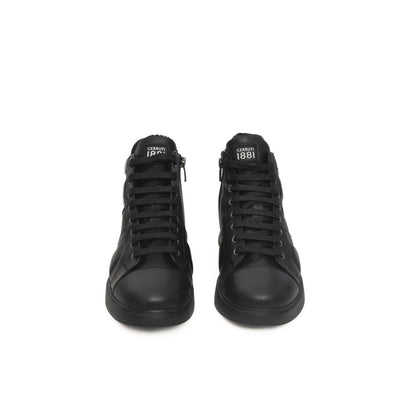 Cerruti 1881 Black Leather Women Sneaker Cerruti 1881