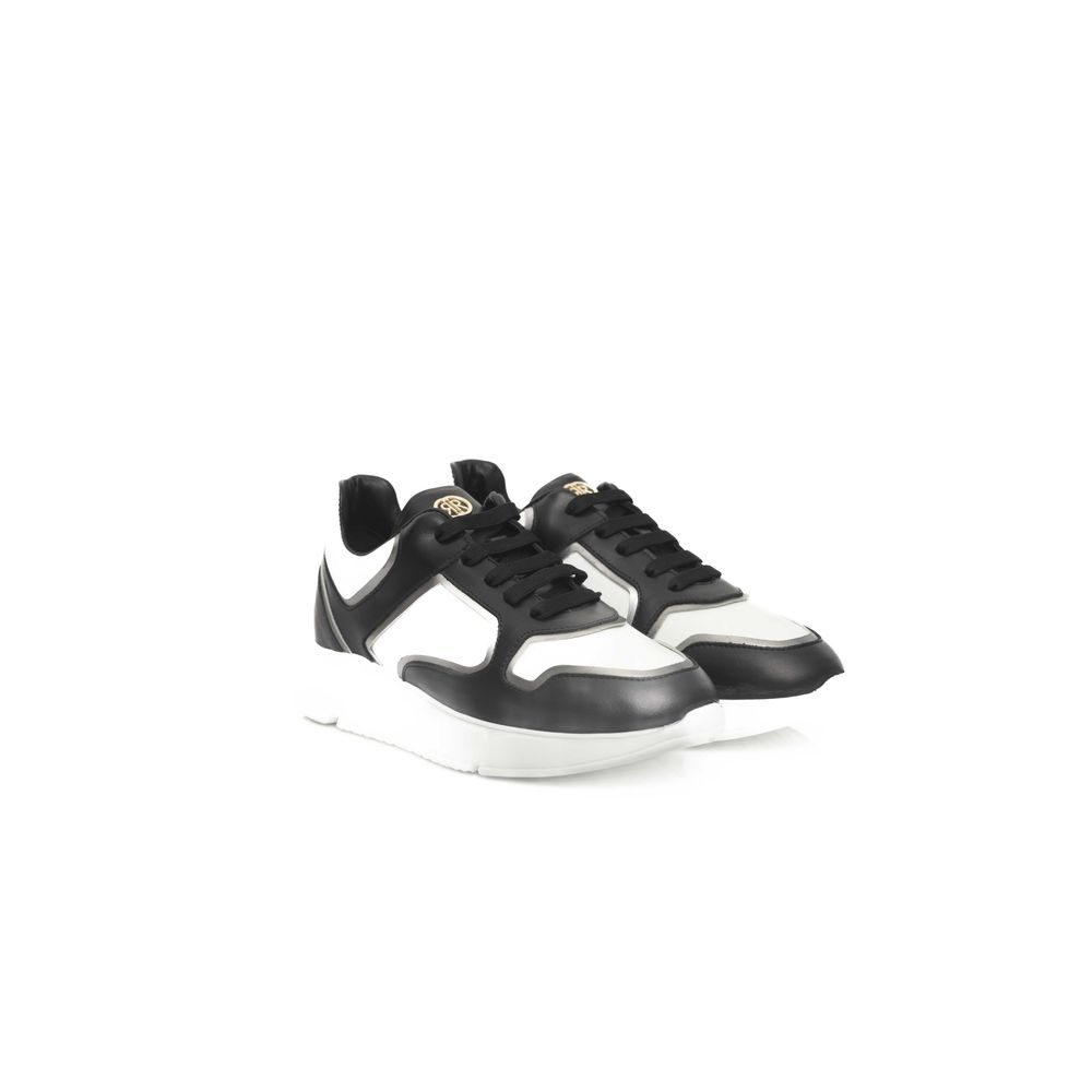 Cerruti 1881 Black Leather Men Sneaker Cerruti 1881