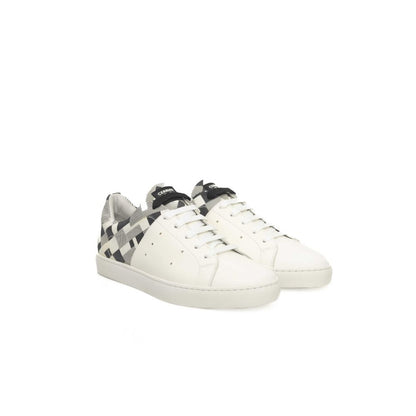 Cerruti 1881 White Calf Leather Men Sneaker Cerruti 1881