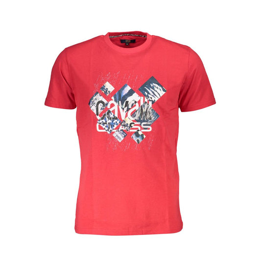 Cavalli Class Red Cotton T-Shirt Cavalli Class