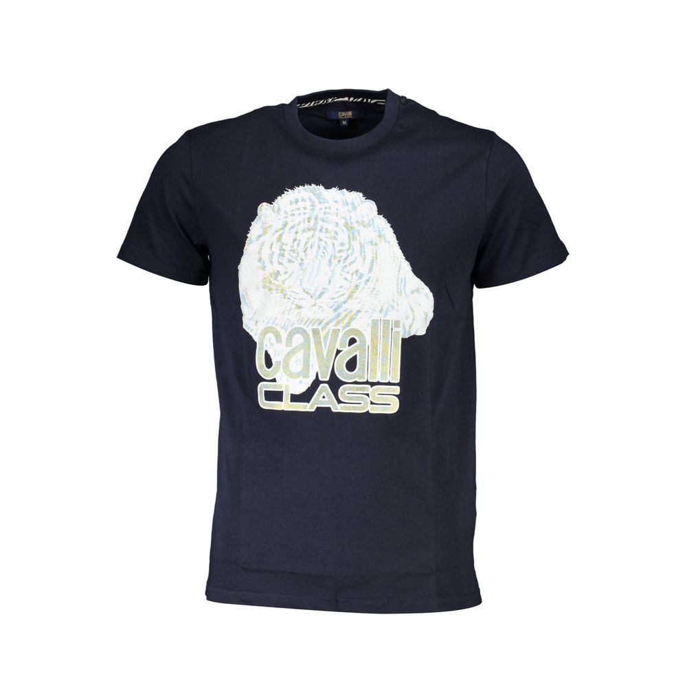 Cavalli Class Blue Cotton T-Shirt Cavalli Class