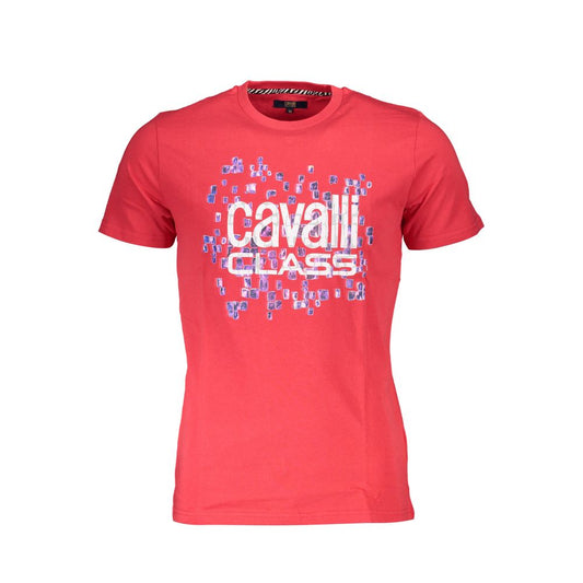 Cavalli Class Red Cotton T-Shirt Cavalli Class